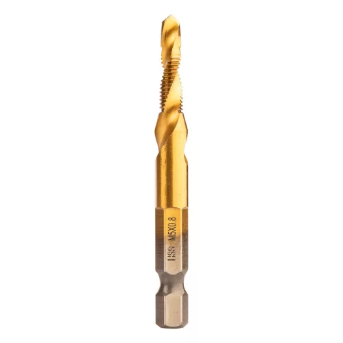 NEO Gépi menetfúró, 2az1ben előfúró éllel, HSS-Titán, M5X0,8mm, hatszög szárral (08-952)