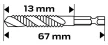 NEO Gépi menetfúró, 2az1ben előfúró éllel, HSS-Titán, M5X0,8mm, hatszög szárral (08-952)