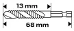 NEO Gépi menetfúró, 2az1ben előfúró éllel, HSS-Titán, M6X1mm, hatszög szárral (08-953)