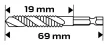NEO Gépi menetfúró, 2az1ben előfúró éllel, HSS-Titán, M8X1,25mm, hatszög szárral (08-954)