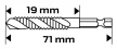 NEO Gépi menetfúró, 2az1ben előfúró éllel, HSS-Titán, M10X1,5mm, hatszög szárral (08-956)