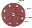 NEO Csiszolókorong tépőzáras 150mm, P40, 9 lyukkal, 5db, 04-721-hez (08-990)