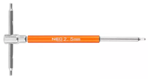 NEO Imbuszkulcs készlet, T-fogantyús, 2-10mm, 10db-os (09-509)
