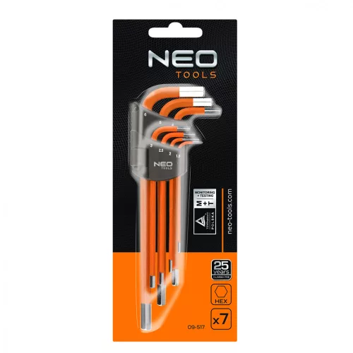 NEO IMBUSZKULCSKÉSZLET 1.5-6mm, 7db (09-517)