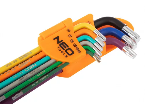 NEO Torxkulcs KÉSZLET, T10-50, 9db, színes (09-518)