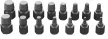 NEO Törtcsavar-kihajtó készlet, 1/2", 15db, 3-14mm (M6-M24) (09-607)