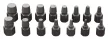NEO Törtcsavar-kihajtó készlet, 1/2", 15db, 3-14mm (M6-M24) (09-607)