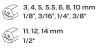 NEO Törtcsavar-kihajtó készlet, 1/2", 15db, 3-14mm (M6-M24) (09-607)