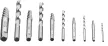 NEO Törtcsavar-kihajtó készlet, négyszög vég, vezetőfúrókkal, 10db, 2-14mm (M3-M18) (09-609)