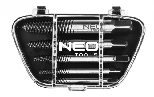 NEO Törtcsavar-kihajtó készlet, 5db, négyszög vég, 2-14mm (M3-M18) (09-615)