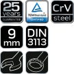 NEO Csillag-villáskulcs 9x130mm, CrV, DIN3113 (09-709)