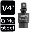 NEO Csuklós toldó ütvecsavarozókhoz 1/4" (10-253)