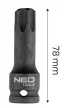 NEO Torziós bit ütvecsavarozókhoz 1/2" T80 (10-265)