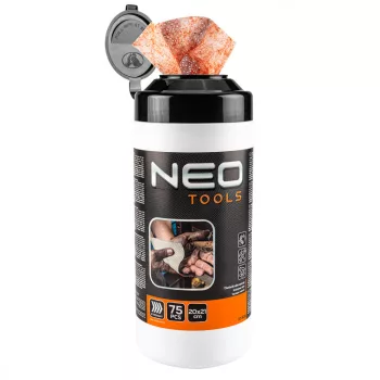   NEO Kéz-és felülettisztító csiszolókendő, 75 lap, ragasztó, gyanta,szilikon,lakk, festék, poliuretán hab és polimer (10-408)