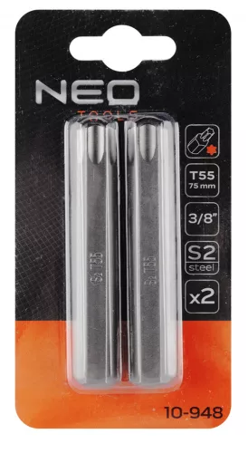 NEO Torx bit T55x75mm, S2x2db (10-948)