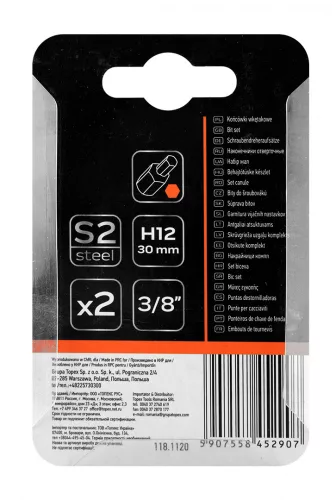 NEO Imbusz bit 12x30mm, S2x2db (10-978)