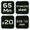 NEO Hézagmérő készlet 20db (0.05 - 1.0 mm) 65MN/rozsdamentes acél (11-191)