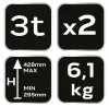 NEO Emelő bak, 3t, 290-435mm, 2db (11-750)