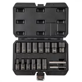   NEO Törtcsavarkihajtó készlet, 16db 1/2”:8, 10, 11, 12, 13, 14, 15, 16, 17, 19, 21, 22, 24, 27mm (11-920)