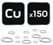 NEO Réz alátétek, 150db (11-979)