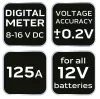 NEO Akkumulátor teszter 125 A 12 V - digital (11-985)