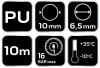NEO Pneumatikus spiráltömlő, 6,5x10mm x 10m, PU (12-071-1)