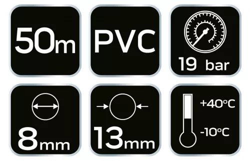 NEO Pneumatikus tömlő 8x13mm, 50 m, 19 bar (12-079)