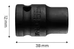 NEO Gépi dugókulcs 1/2", 12mm, Cr-Mo (12-212)