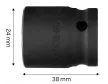NEO Gépi dugókulcs 1/2", 24mm, Cr-Mo (12-224)
