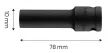 NEO Hosszú Gépi dugókulcs 1/2", 10mm, Cr-Mo (12-310)