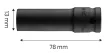 NEO Hosszú Gépi dugókulcs 1/2", 13mm, Cr-Mo (12-313)