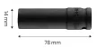 NEO Hosszú Gépi dugókulcs 1/2", 14mm, Cr-Mo (12-314)