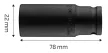 NEO Hosszú Gépi dugókulcs 1/2", 22mm, Cr-Mo (12-322)