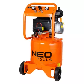   NEO Kompresszor, 40l, álló, 8bar, 169l/min, 2 csatlakozó, 2 nyomásmérő, olajkenésű (12K010-1)