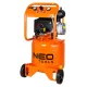 NEO Kompresszor, 40l, álló, 8bar, 169l/min, 2 csatlakozó, 2 nyomásmérő, olajkenésű (12K010-1)