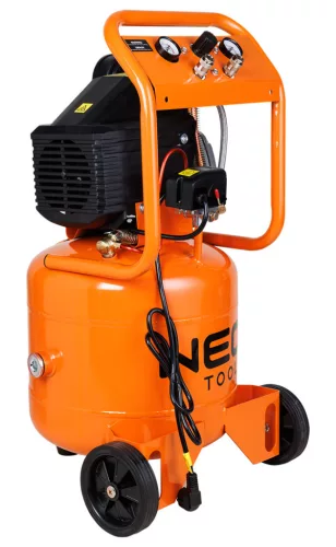 NEO Kompresszor, 40l, álló, 8bar, 169l/min, 2 csatlakozó, 2 nyomásmérő, olajkenésű (12K010-1)