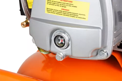NEO Kompresszor, 40l, álló, 8bar, 169l/min, 2 csatlakozó, 2 nyomásmérő, olajkenésű (12K010-1)