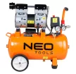 NEO Kompresszor, 24l, 8 bar, 125l/min,  extra csendes, kefementes motorral, olajmentes, 80Db (12K021-1)