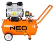 NEO Kompresszor 50L, 8 bar, 180L/perc, extra csendes, kefementes motorral, olajmentes, 80Db (12K022-1)