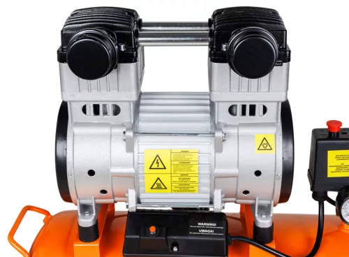 NEO Kompresszor 50L, 8 bar, 180L/perc, extra csendes, kefementes motorral, olajmentes, 80Db (12K022-1)