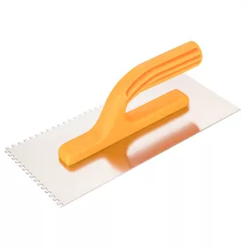   TOPEX Acél simító, fogazott, rozsdamentes, - 280x130mm, 4x4x4mm fog (13A284)