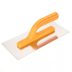   TOPEX Acél simító, fogazott, rozsdamentes, - 280x130mm, 4x4x4mm fog (13A284)