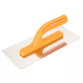   TOPEX Acél simító, fogazott, rozsdamentes, - 280x130mm, 6x6x6mm fog (13A286)