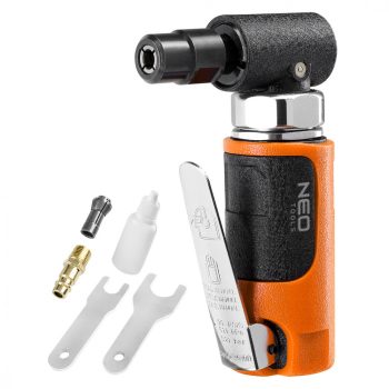   NEO Pneumatikus derékszögcsiszoló, sarokcsiszoló 1/4" 1/8", 6mm/3mm, 20 000 rpm (14-016)