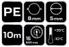 NEO Pneumatikus spiráltömlő, 5,0x8mm x 10m, PE (14-804-1)