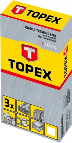TOPEX Jelölőkréta fehér 13x85mm, 3 db (14A950)