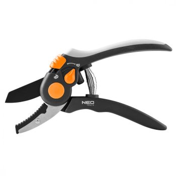   NEO Metszőolló, rávágó, max.18mm, teflon bevonat, állítható pengenyílás, 200mm (15-203)