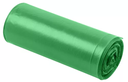 NEO Szemeteszsák 120l, 70x110cm, zöld, erősített húzószalagos, vastagság:40mic, 10db (15-991)