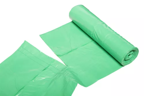 NEO Szemeteszsák 120l, 70x110cm, zöld, erősített húzószalagos, vastagság:40mic, 10db (15-991)