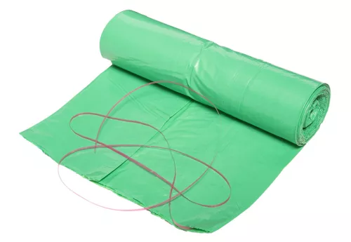 NEO Szemeteszsák 200l, 90x120cm, zöld, erősített húzószalagos, vastagság:40mic, 10db (15-992)